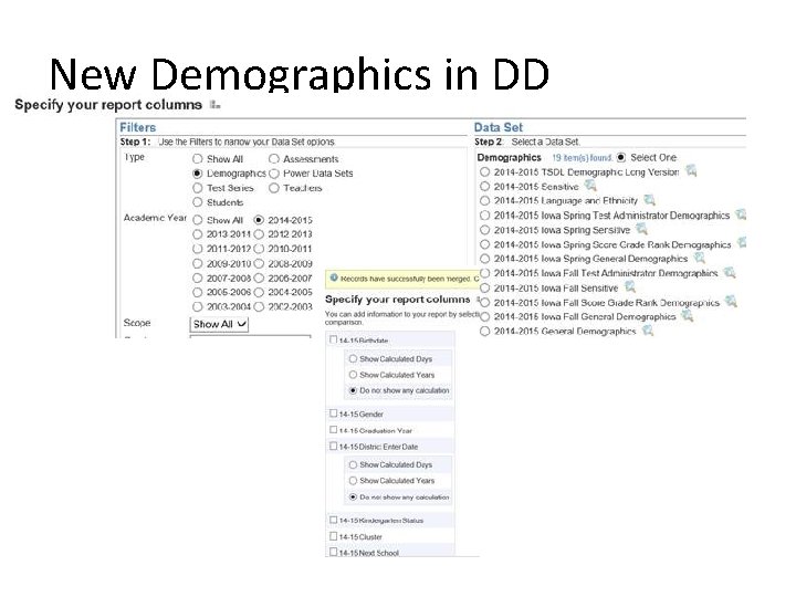 New Demographics in DD 