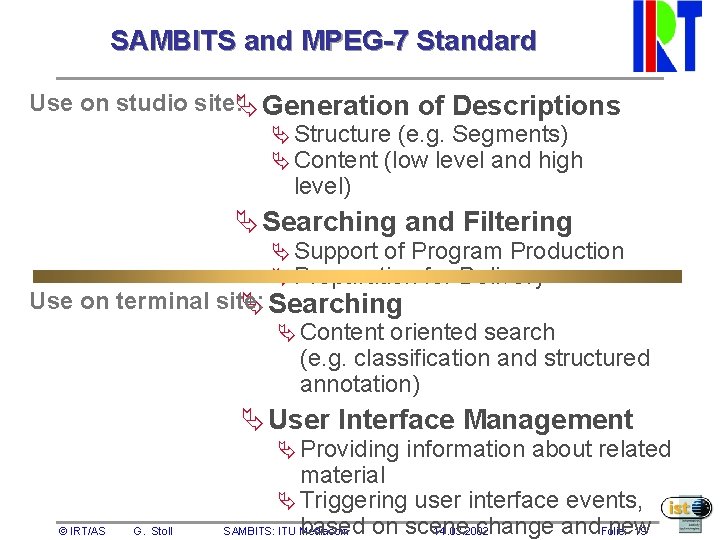 Sambits Interactive Digital Tv And Rich Media Streaming