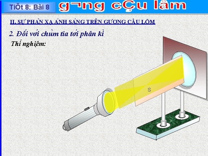 TiÕt 8: Bài 8 II. SƯ PHA N XA A NH SA NG TRÊN