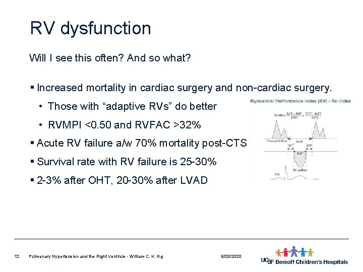 RV dysfunction Will I see this often? And so what? § Increased mortality in