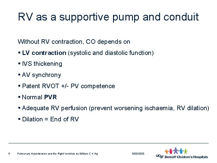 RV as a supportive pump and conduit Without RV contraction, CO depends on §