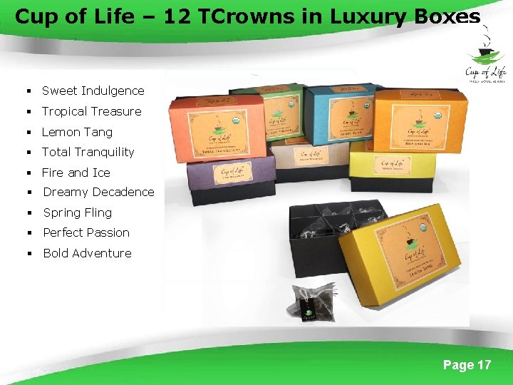Cup of Life – 12 TCrowns in Luxury Boxes § Sweet Indulgence § Tropical