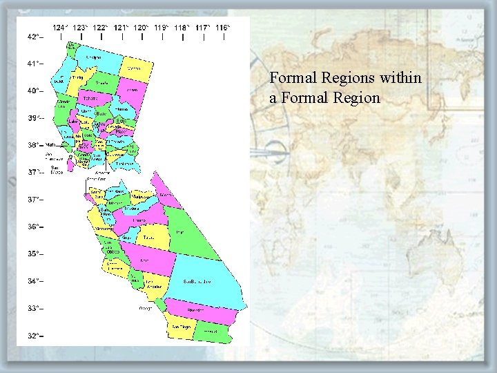 Formal Regions within a Formal Region 