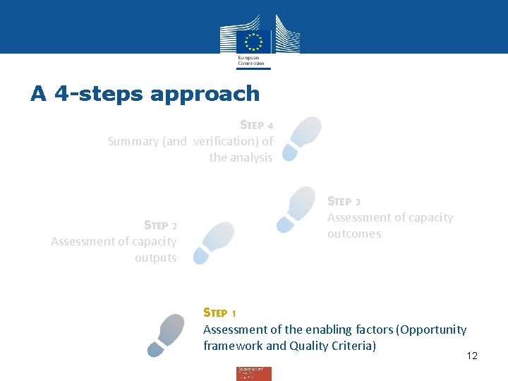 A 4 -steps approach STEP 4 Summary (and verification) of the analysis STEP 2