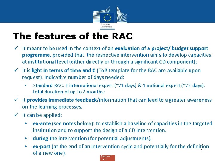 The features of the RAC ü It meant to be used in the context