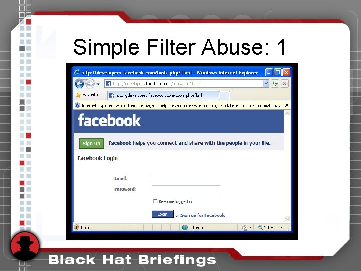 Simple Filter Abuse: 1 Simple Filter Abuse: 1