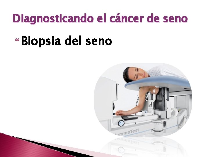 Diagnosticando el cáncer de seno Biopsia del seno 