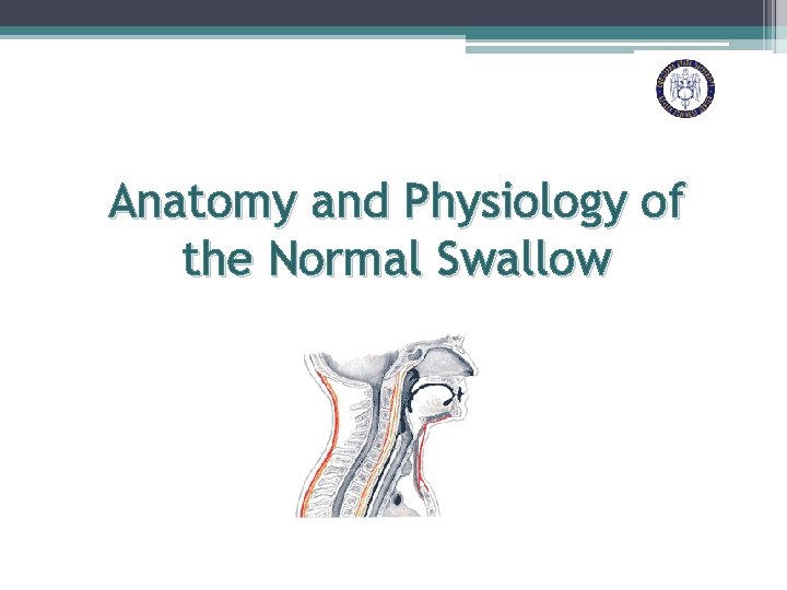 Anatomy and Physiology of the Normal Swallow 