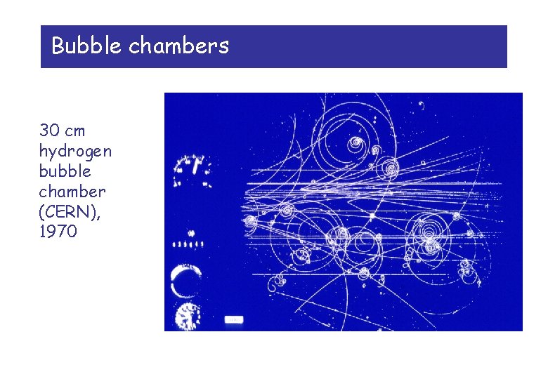 Bubble chambers 30 cm hydrogen bubble chamber (CERN), 1970 