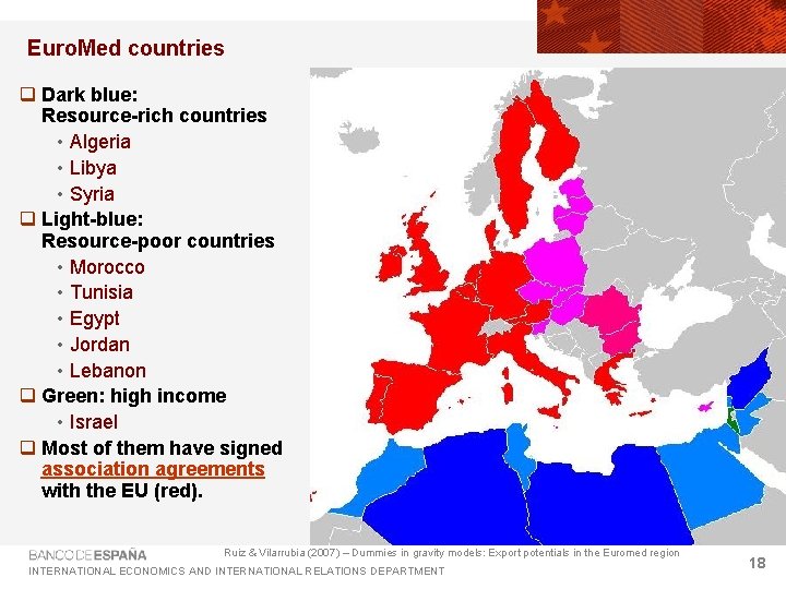 Euro. Med countries q Dark blue: Resource-rich countries • Algeria • Libya • Syria