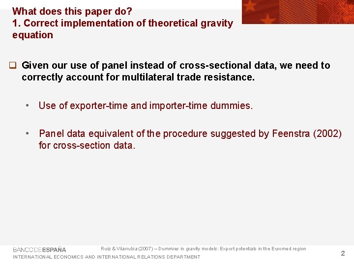 What does this paper do? 1. Correct implementation of theoretical gravity equation q Given