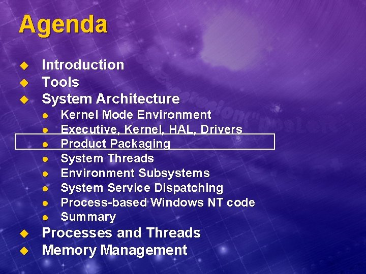 Agenda u u u Introduction Tools System Architecture l l l l u u