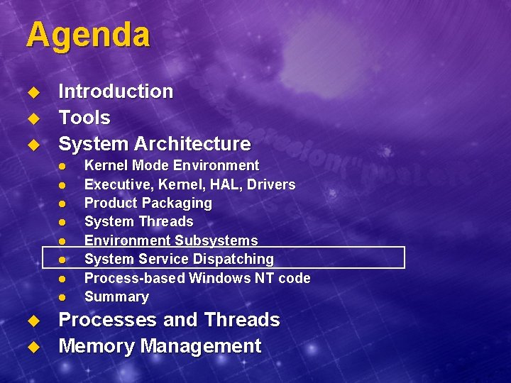 Agenda u u u Introduction Tools System Architecture l l l l u u