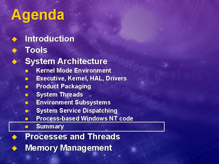 Agenda u u u Introduction Tools System Architecture l l l l u u