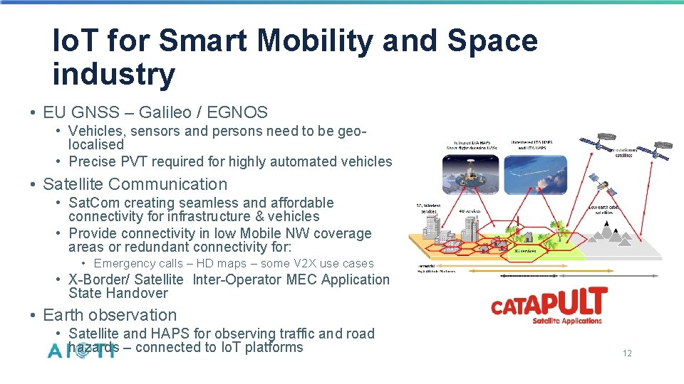 Io. T for Smart Mobility and Space industry • EU GNSS – Galileo /