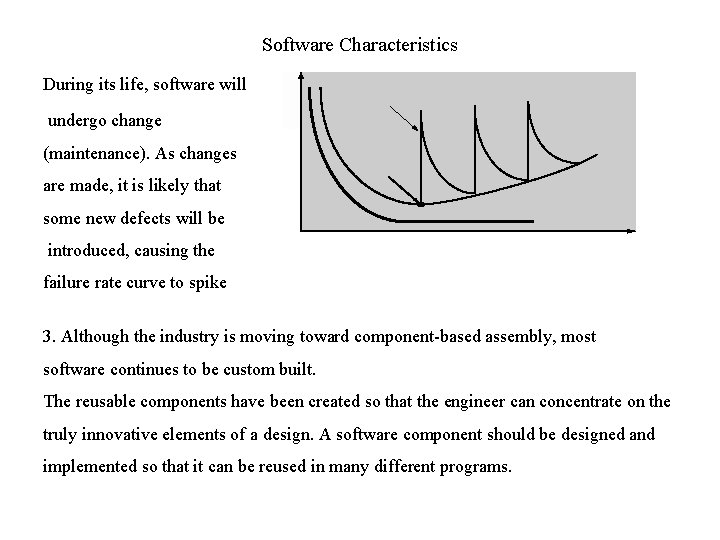 Software Characteristics During its life, software will undergo change (maintenance). As changes are made,