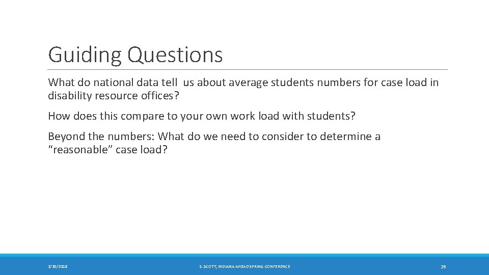 Guiding Questions What do national data tell us about average students numbers for case