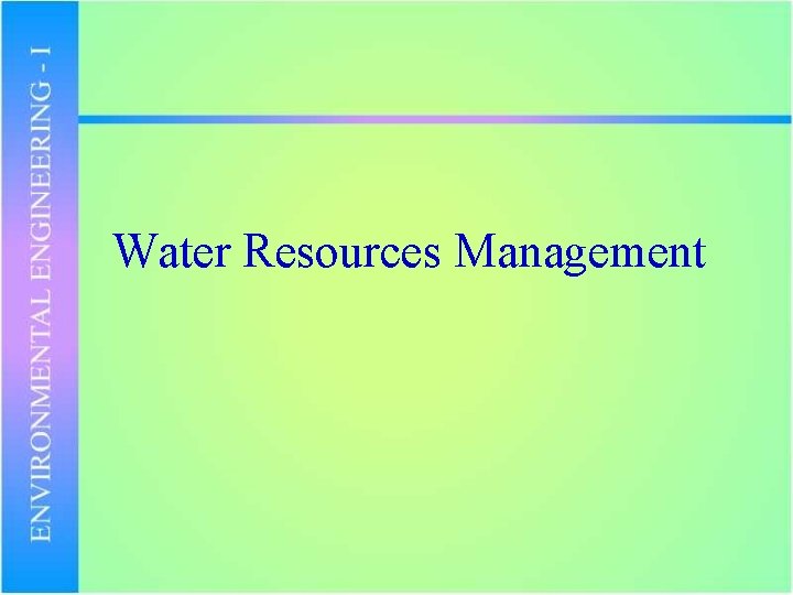 Water Resources Management 