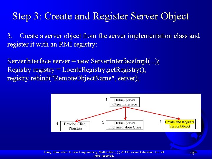 Step 3: Create and Register Server Object 3. Create a server object from the