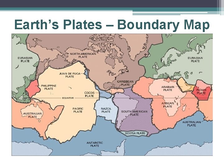 Earth’s Plates – Boundary Map 