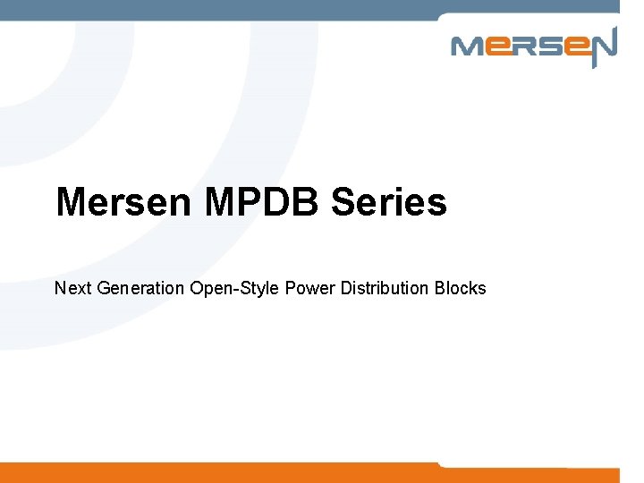 Mersen MPDB Series Next Generation Open-Style Power Distribution Blocks 
