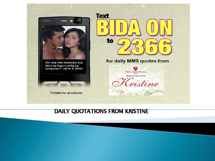 DAILY QUOTATIONS FROM KRISTINE 