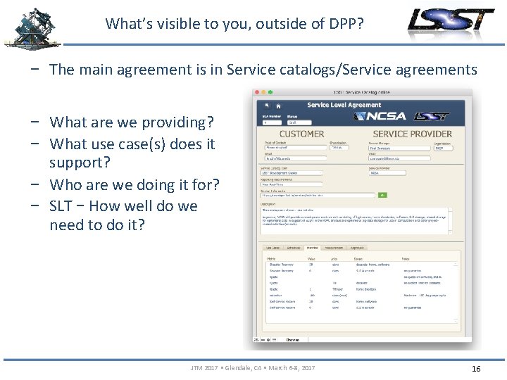 What’s visible to you, outside of DPP? − The main agreement is in Service