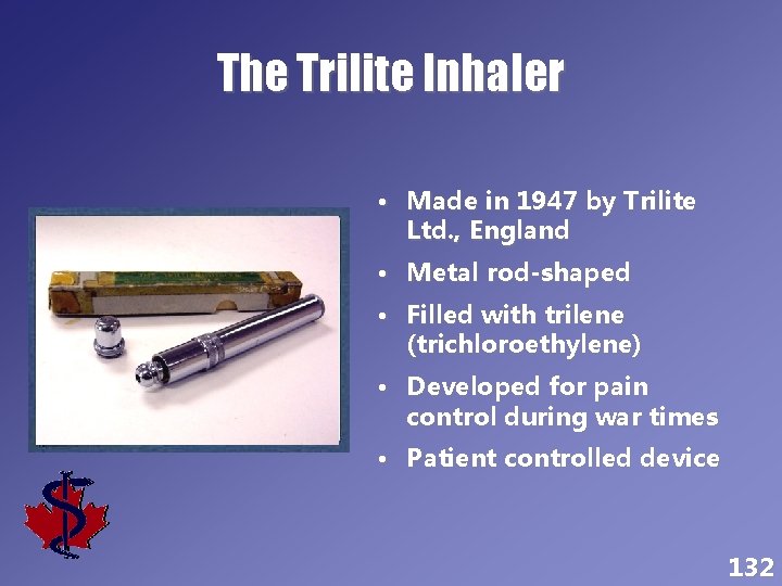 The Trilite Inhaler • Made in 1947 by Trilite Ltd. , England • Metal