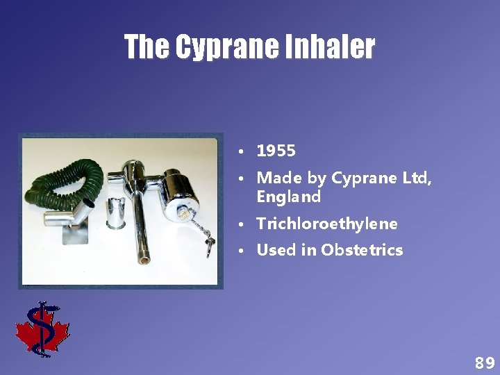 The Cyprane Inhaler • 1955 • Made by Cyprane Ltd, England • Trichloroethylene •