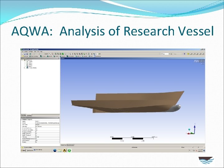 AQWA: Analysis of Research Vessel 