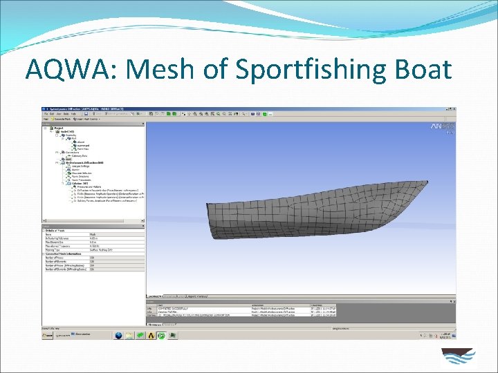 AQWA: Mesh of Sportfishing Boat 