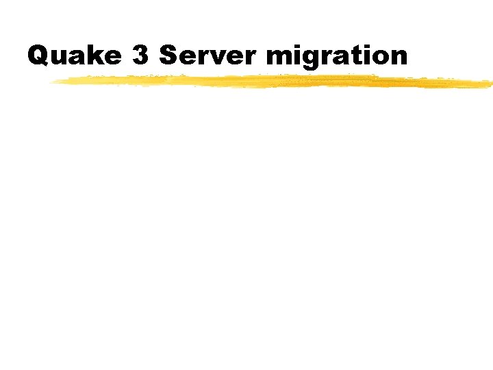 Quake 3 Server migration 