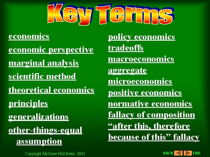 economics economic perspective marginal analysis scientific method theoretical economics principles generalizations other-things-equal assumption Copyright