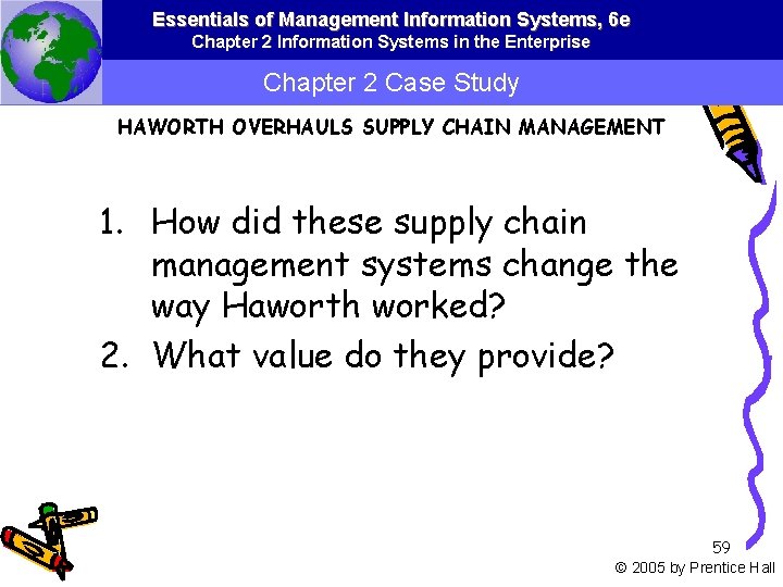 Essentials of Management Information Systems, 6 e Chapter 2 Information Systems in the Enterprise