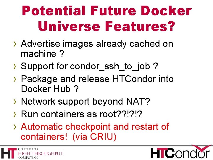 Potential Future Docker Universe Features? › Advertise images already cached on › › ›