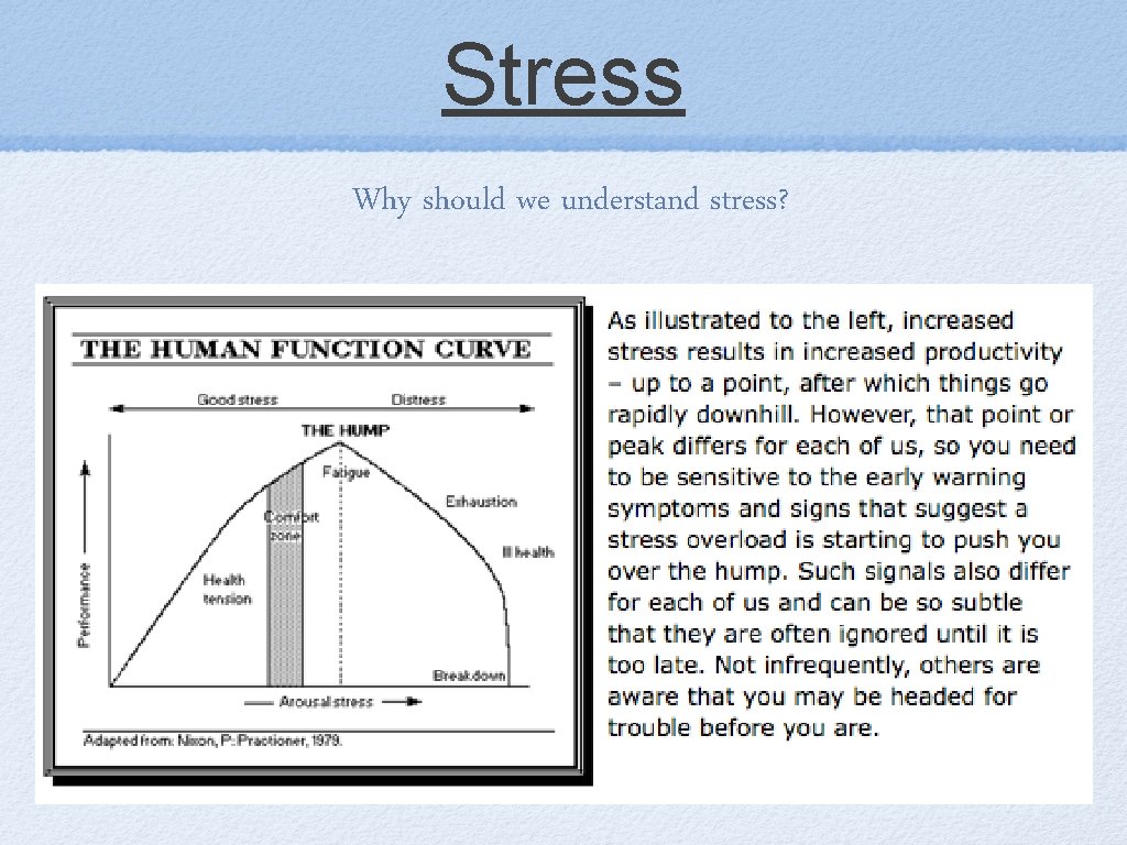 Stress Why should we understand stress? 