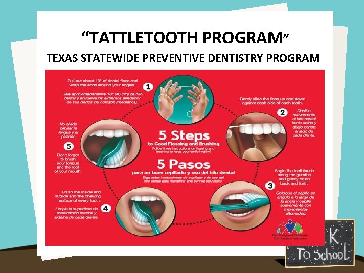 “TATTLETOOTH PROGRAM” TEXAS STATEWIDE PREVENTIVE DENTISTRY PROGRAM 