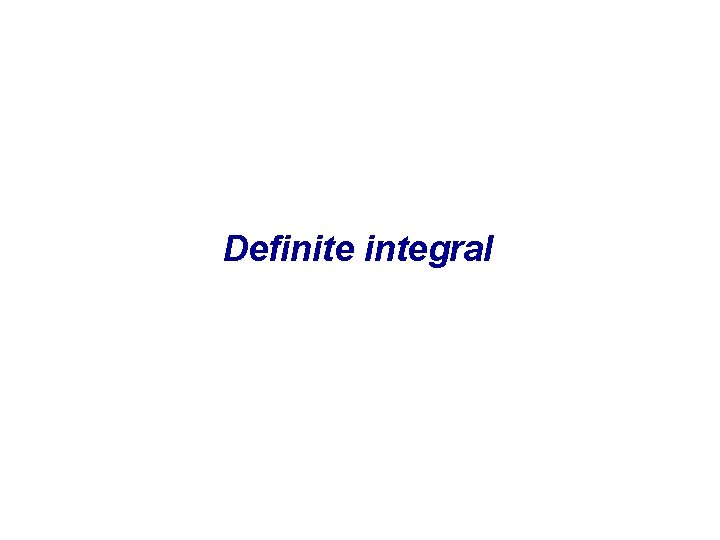 Definite integral 