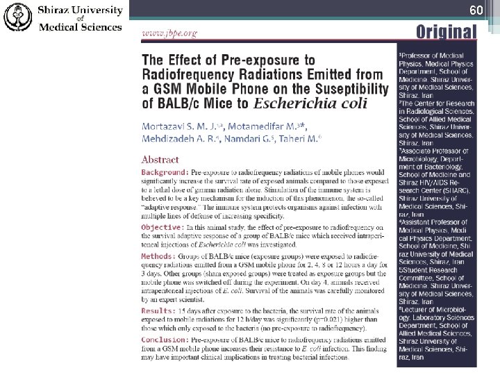 60 Mortazavi SMJ, Ph. D 