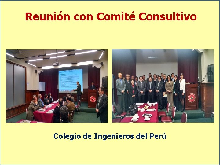 Reunión con Comité Consultivo Colegio de Ingenieros del Perú 