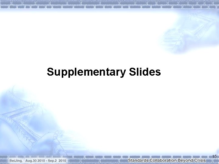 Supplementary Slides 15 