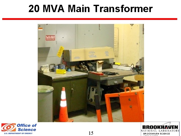 20 MVA Main Transformer 15 BROOKHAVEN SCIENCE 