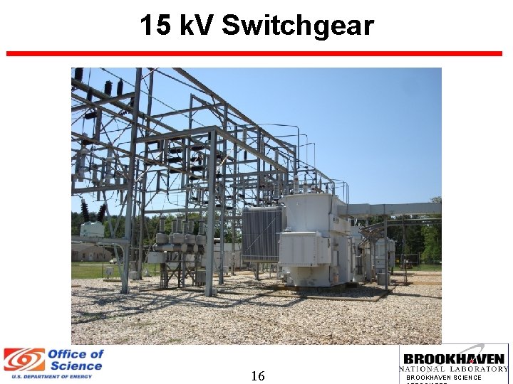 15 k. V Switchgear 16 BROOKHAVEN SCIENCE 