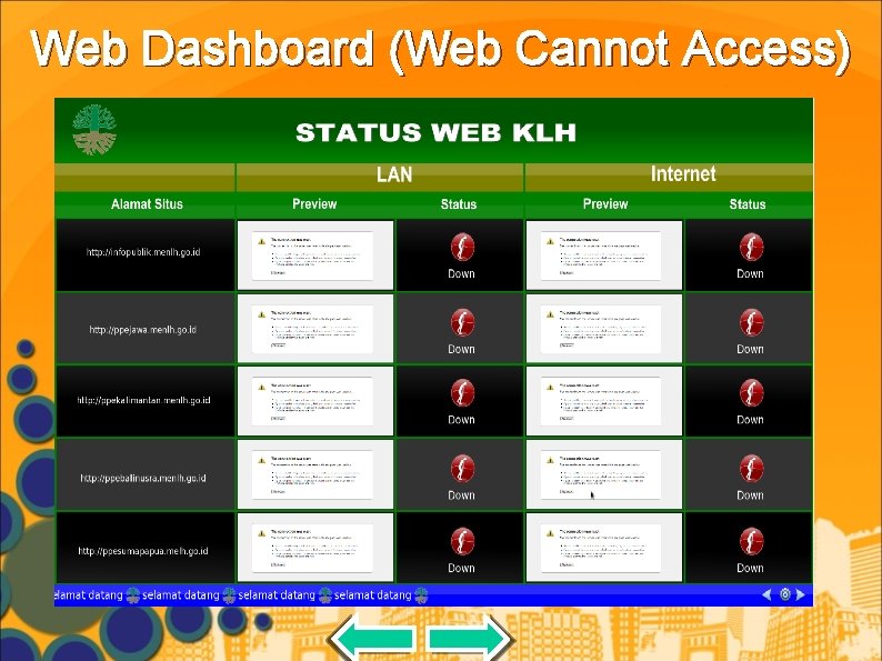 Web Dashboard (Web Cannot Access) 