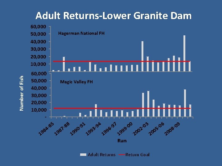 Number of Fish Adult Returns-Lower Granite Dam 60, 000 50, 000 40, 000 30,