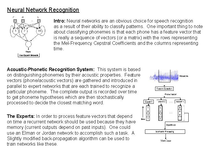 Speech Sound Production Recognition Using Recurrent Neural Networks