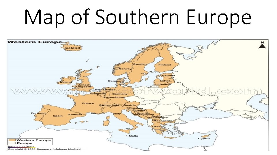 Map of Southern Europe 