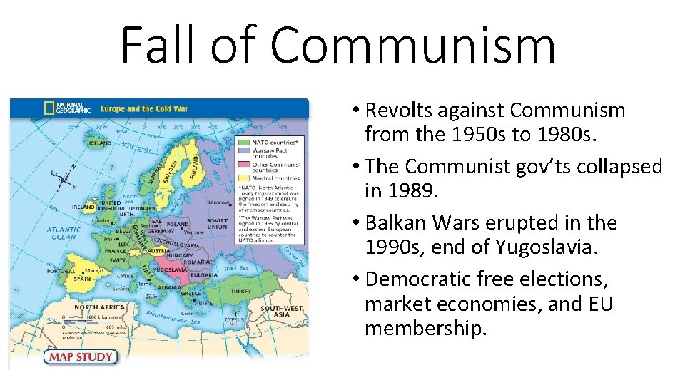 Fall of Communism • Revolts against Communism from the 1950 s to 1980 s.