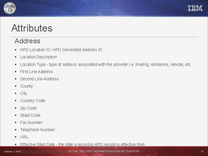 Attributes Address § HPD Location ID: HPD Generated Address ID § Location Description §