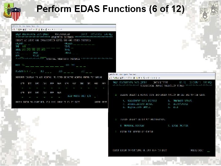 Perform EDAS Functions (6 of 12) 